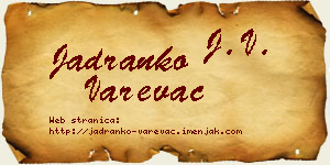 Jadranko Varevac vizit kartica